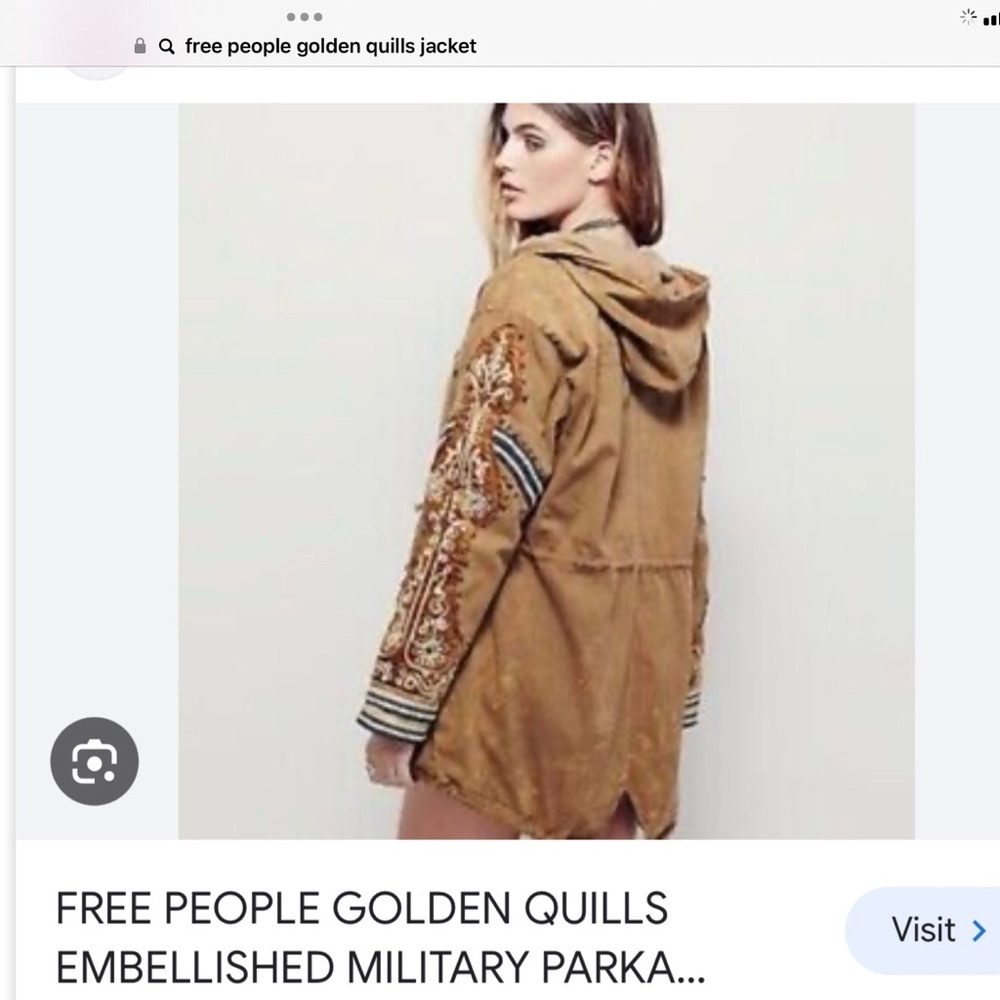 - SOLD Free People We The Free Embellished Jacket Golden Quills Jacket